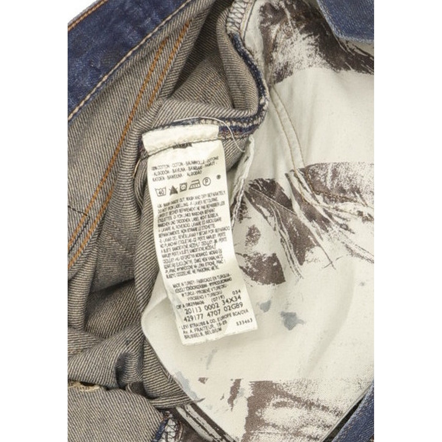 Levi's Men Blue Straight Regular Jeans W34 L34