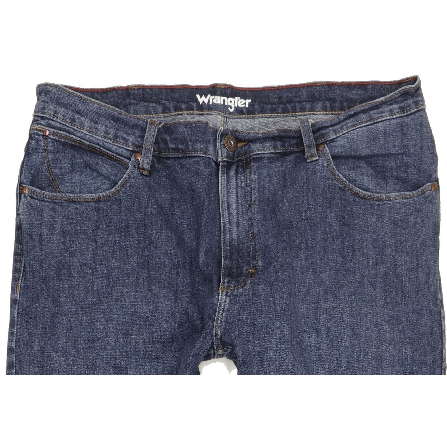 Wrangler Men Blue Straight Regular Stretch Jeans W38 L29