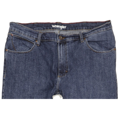 Wrangler Men Blue Straight Regular Stretch Jeans W38 L29