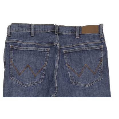 Wrangler Men Blue Straight Regular Stretch Jeans W38 L29