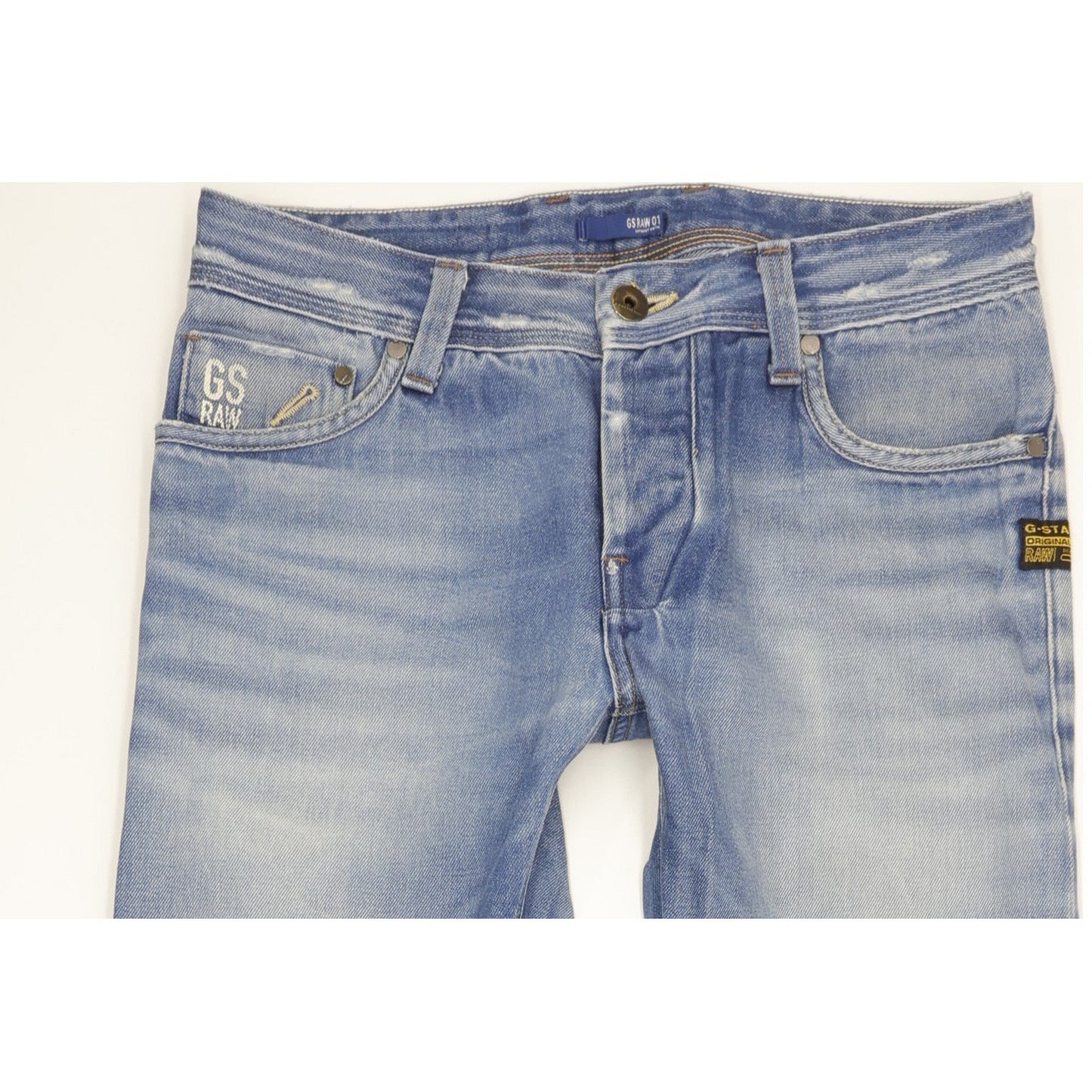 G-Star Attacc Men Blue Straight Slim Jeans W31 L32