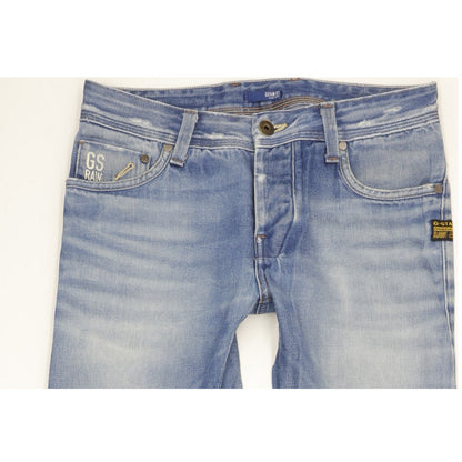 G-Star Attacc Men Blue Straight Slim Jeans W31 L32