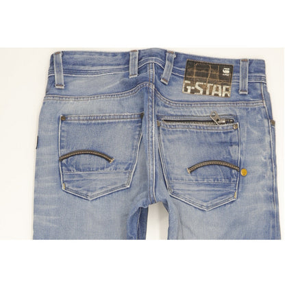 G-Star Attacc Men Blue Straight Slim Jeans W31 L32