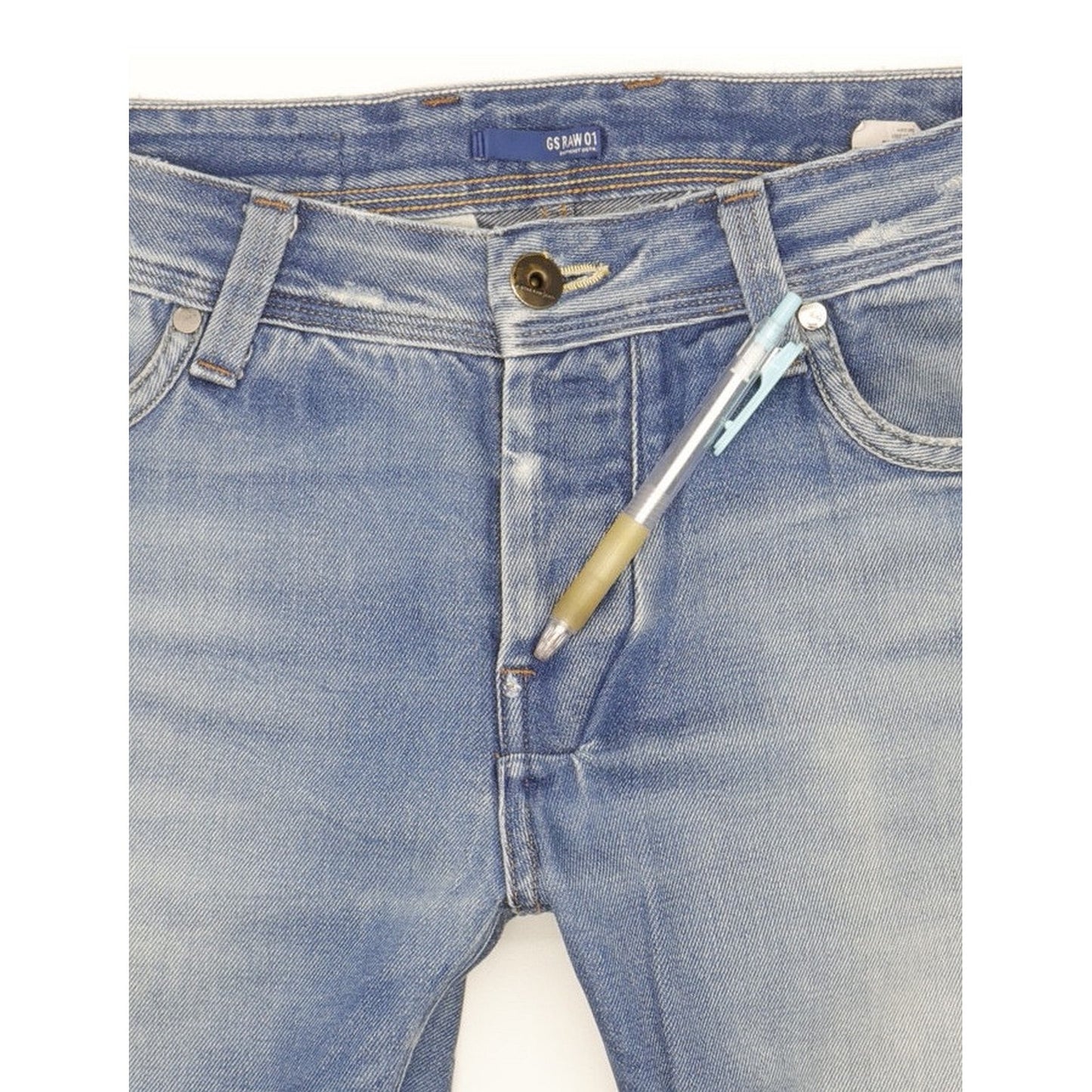 G-Star Attacc Men Blue Straight Slim Jeans W31 L32
