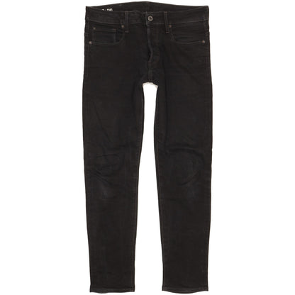 G-Star 3301 Men Black Straight Slim Stretch Jeans W31 L29