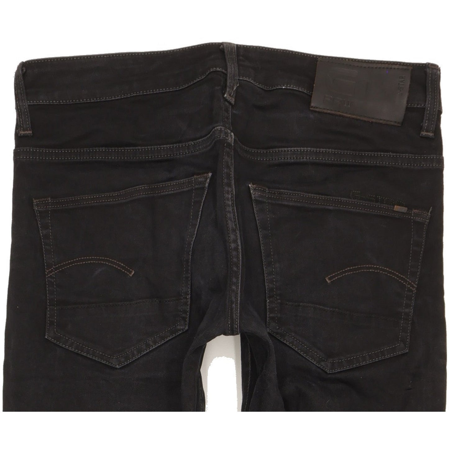 G-Star 3301 Men Black Straight Slim Stretch Jeans W31 L29