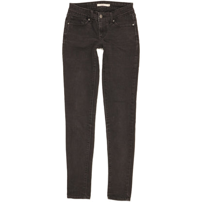 Levi's 711 Women Black Skinny Slim Stretch Jeans W25 L31
