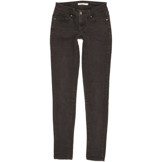 Levi's 711 Women Black Skinny Slim Stretch Jeans W25 L31