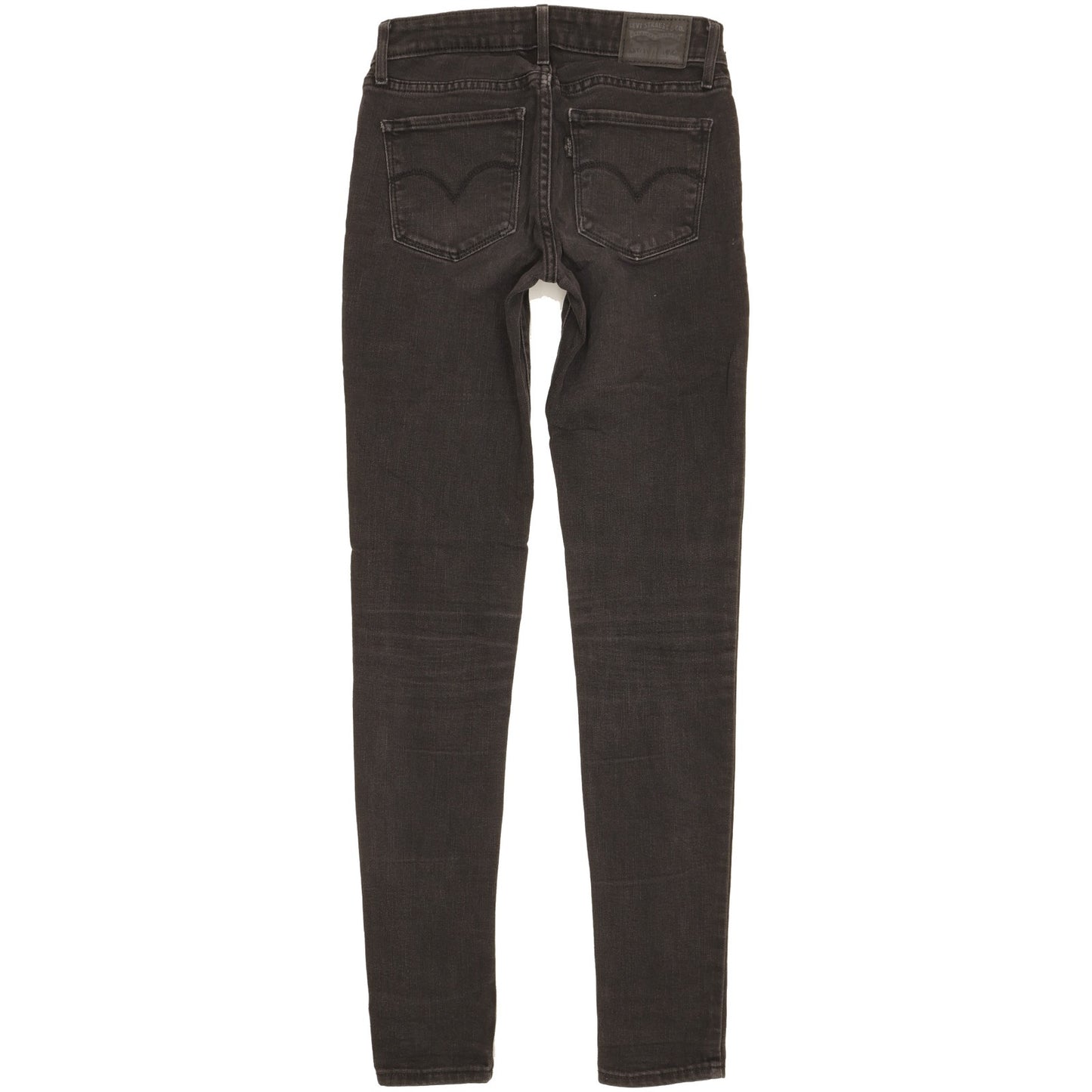 Levi's 711 Women Black Skinny Slim Stretch Jeans W25 L31