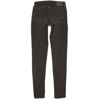 Levi's 711 Women Black Skinny Slim Stretch Jeans W25 L31