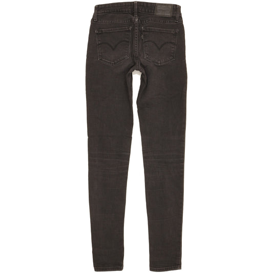 Levi's 711 Women Black Skinny Slim Stretch Jeans W25 L31