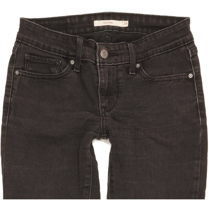 Levi's 711 Women Black Skinny Slim Stretch Jeans W25 L31