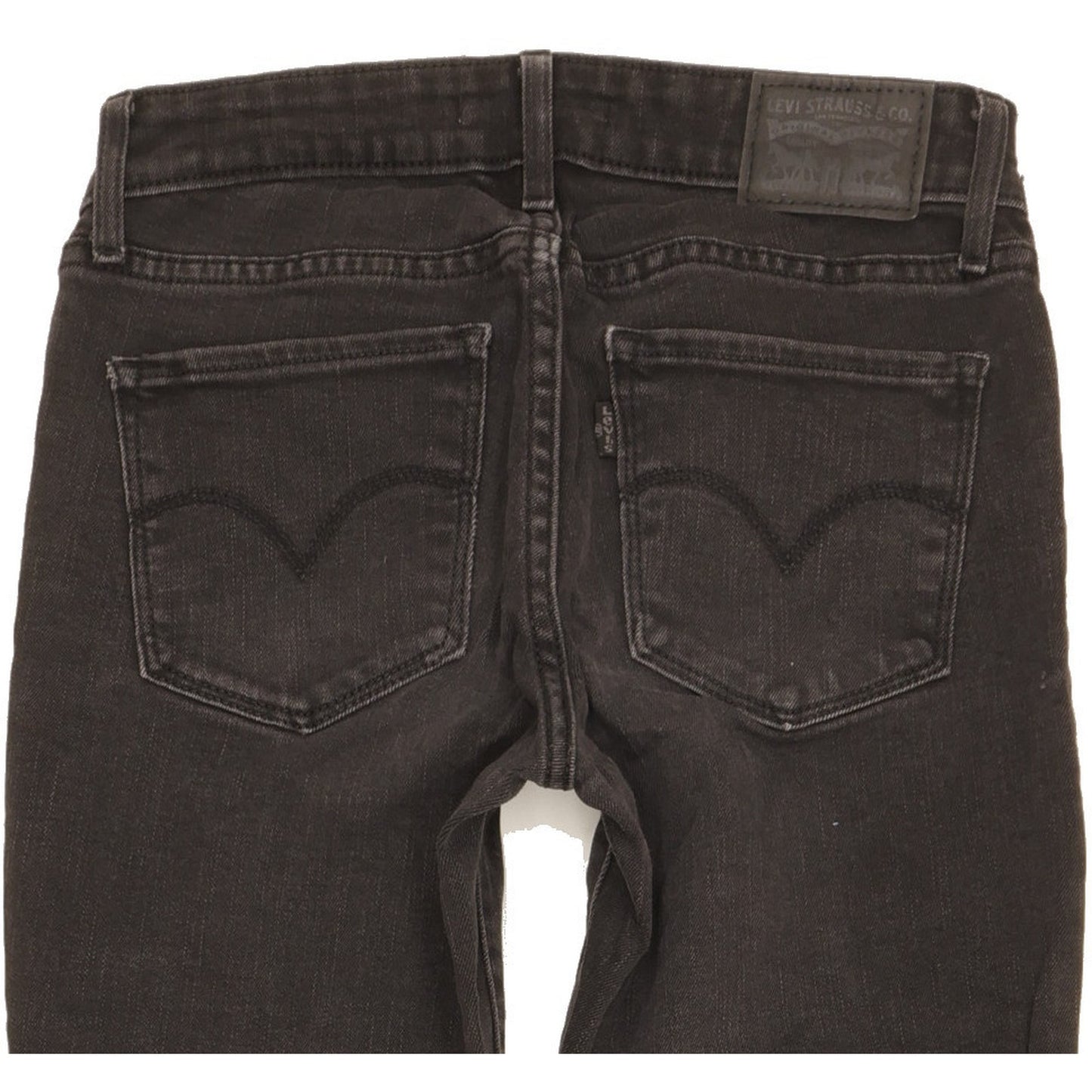 Levi's 711 Women Black Skinny Slim Stretch Jeans W25 L31