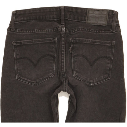Levi's 711 Women Black Skinny Slim Stretch Jeans W25 L31