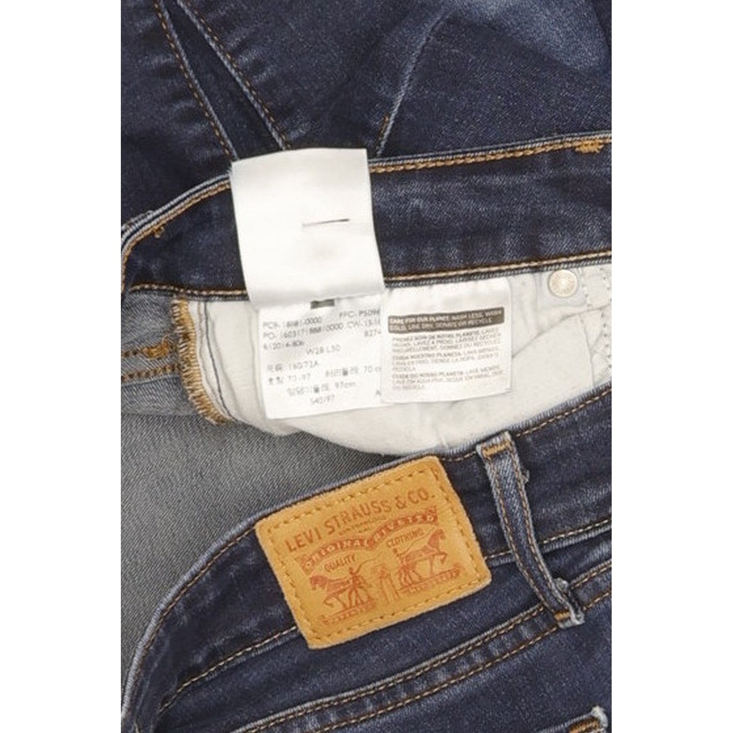Levi's 711 Women Blue Skinny Slim Stretch Jeans W28 L30
