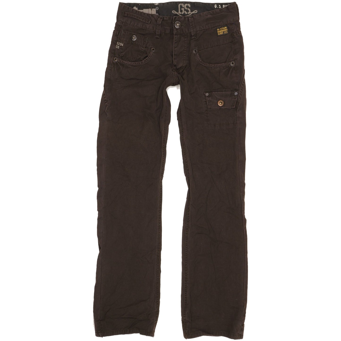 G-Star Parker Radar Men Brown Bootcut Slim Trousers W29 L32