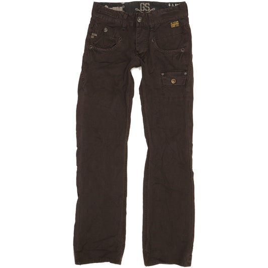 G-Star Parker Radar Men Brown Bootcut Slim Trousers W29 L32