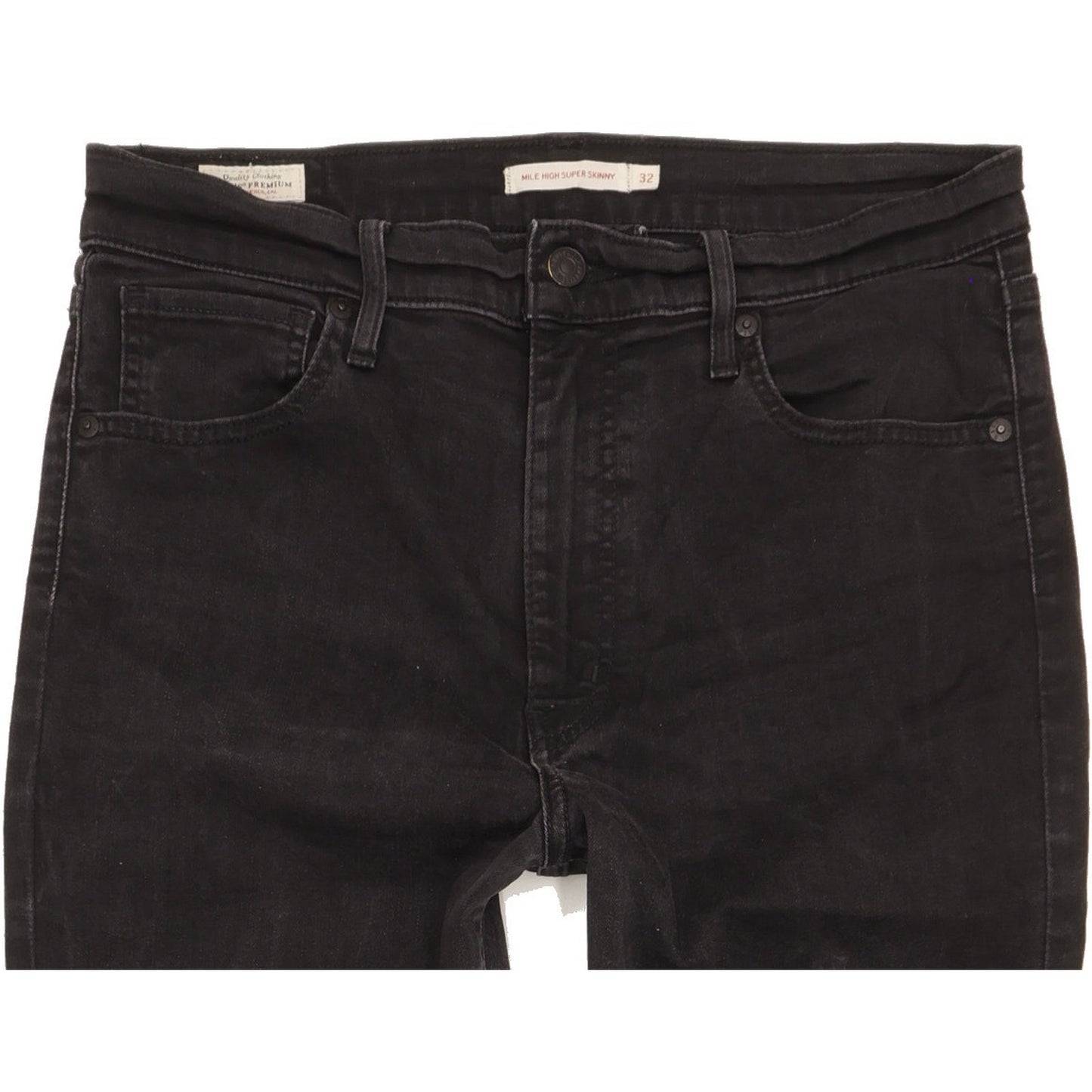 Levi's Mile Black Skinny Slim Stretch Jeans High Waisted W32 L29