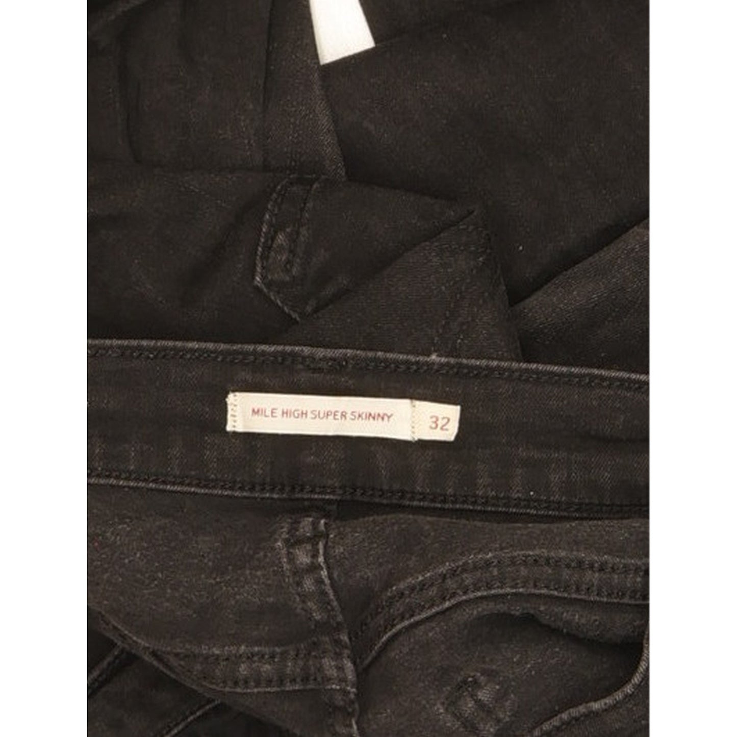 Levi's Mile Black Skinny Slim Stretch Jeans High Waisted W32 L29