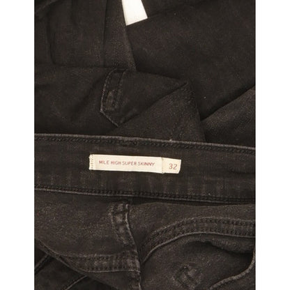 Levi's Mile Black Skinny Slim Stretch Jeans High Waisted W32 L29