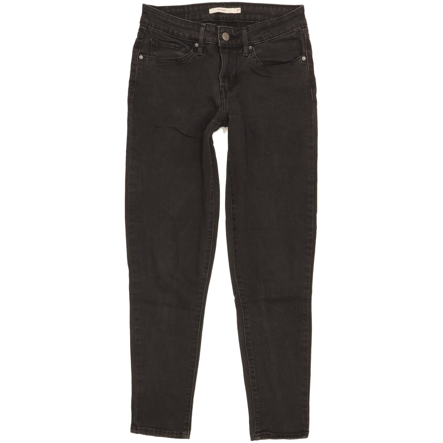 Levi's 711 Women Black Skinny Slim Stretch Jeans W27 L27