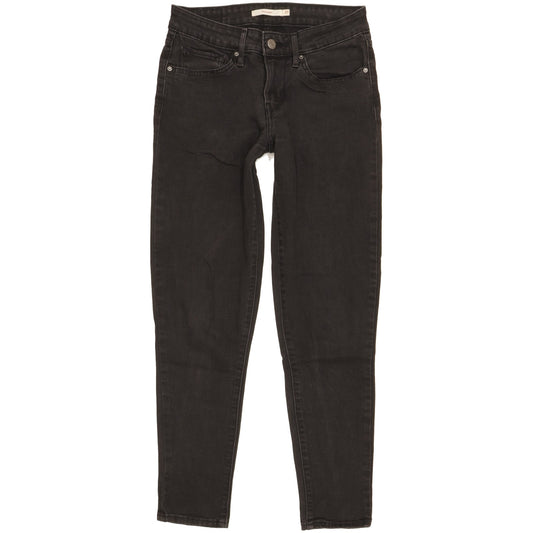 Levi's 711 Women Black Skinny Slim Stretch Jeans W27 L27