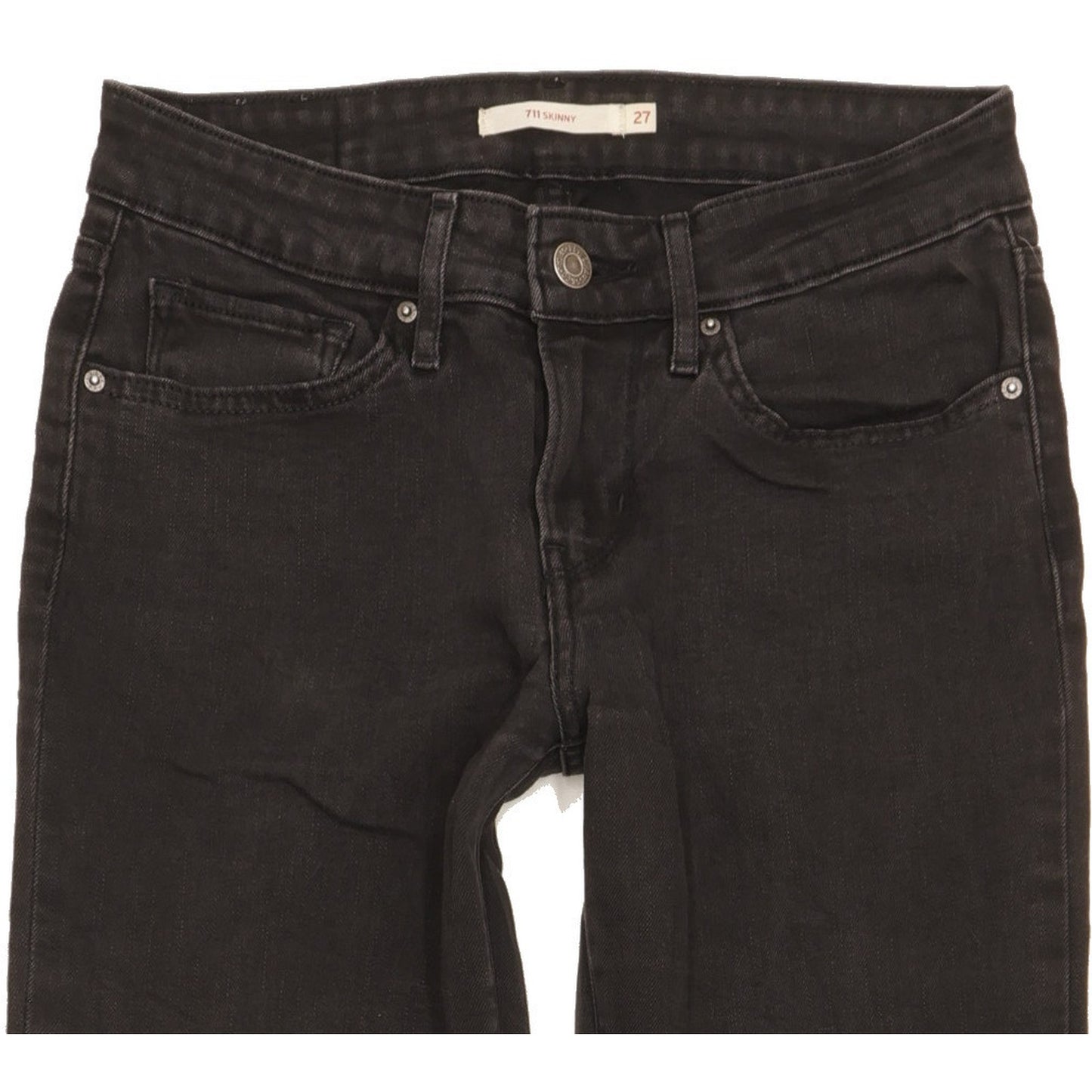 Levi's 711 Women Black Skinny Slim Stretch Jeans W27 L27