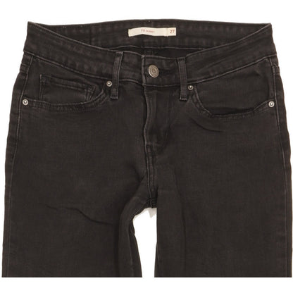 Levi's 711 Women Black Skinny Slim Stretch Jeans W27 L27
