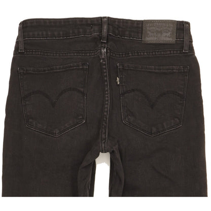 Levi's 711 Women Black Skinny Slim Stretch Jeans W27 L27