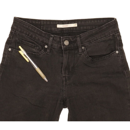 Levi's 711 Women Black Skinny Slim Stretch Jeans W27 L27