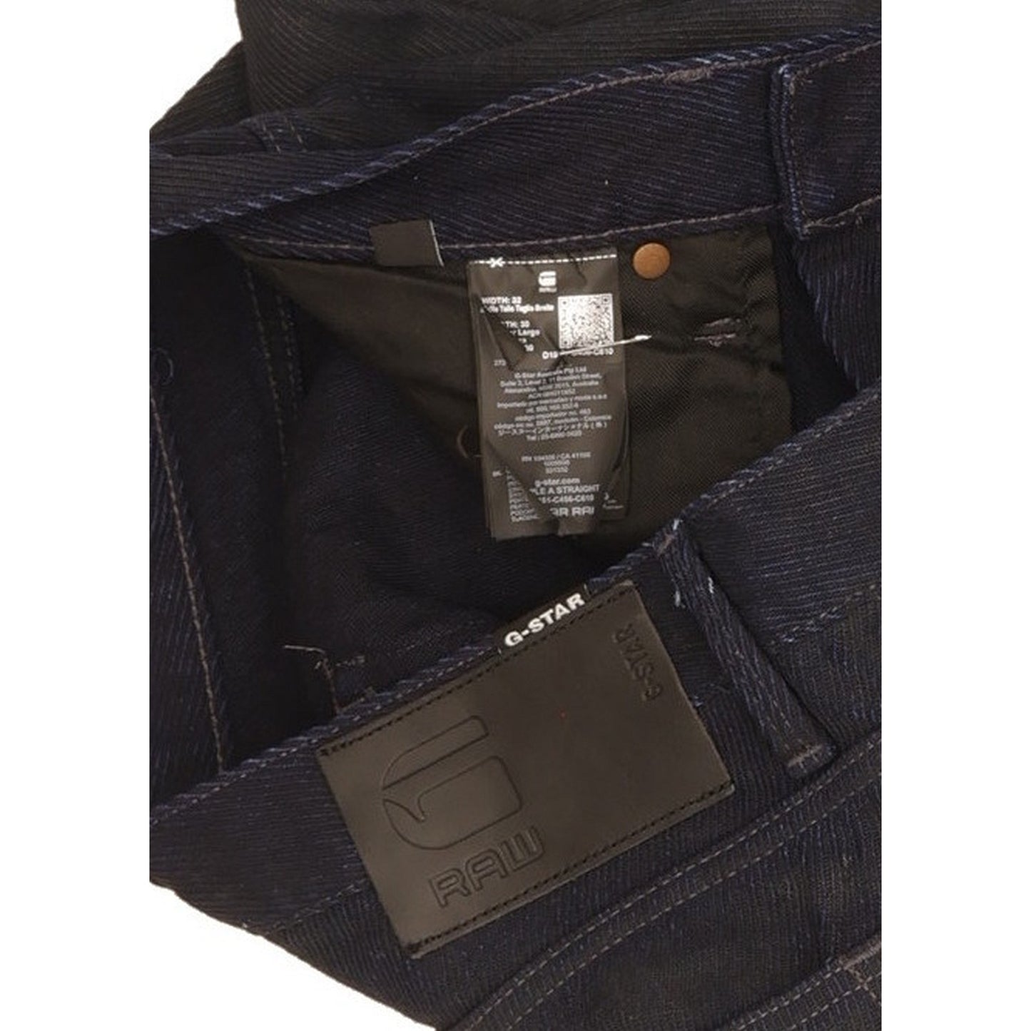 G-Star Triple A Men Navy Straight Regular Jeans W32 L29