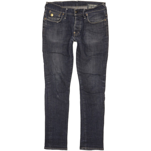 G-Star Men Blue Skinny Slim Jeans W28 L30