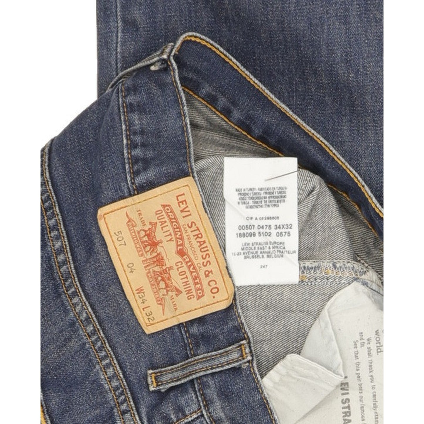Levi's 507 Men Blue Bootcut Regular Jeans W34 L31