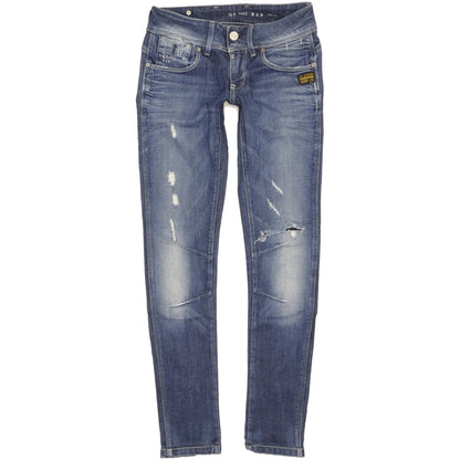 G-Star Fender Women Blue Skinny Slim Stretch Jeans W25 L30