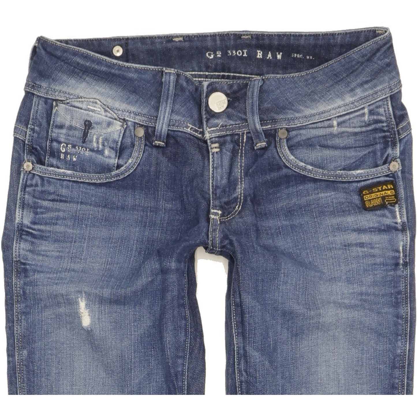 G-Star Fender Women Blue Skinny Slim Stretch Jeans W25 L30