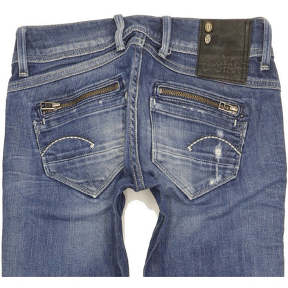 G-Star Fender Women Blue Skinny Slim Stretch Jeans W25 L30