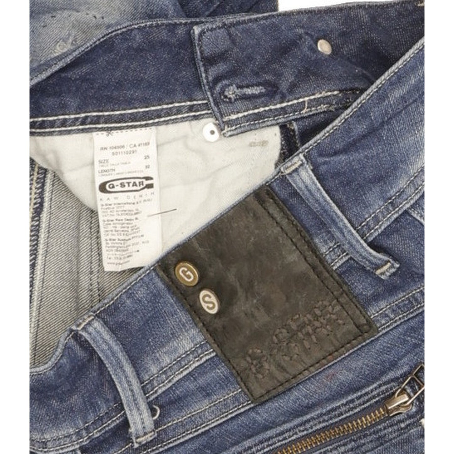 G-Star Fender Women Blue Skinny Slim Stretch Jeans W25 L30