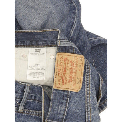 Levi's 514 Men Blue Straight Slim Jeans W30 L31