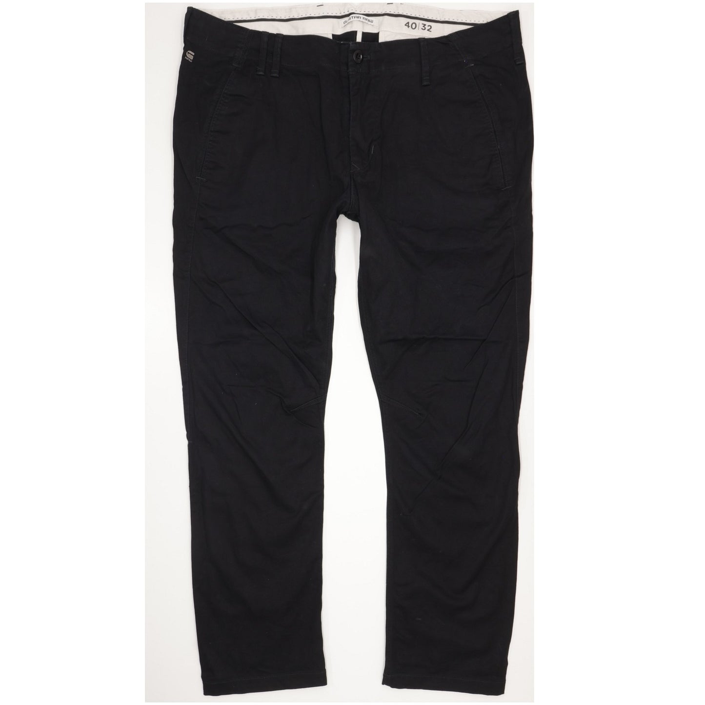 G-Star Vectar Men Black Straight Slim Chino Stretch Jeans W40 L30