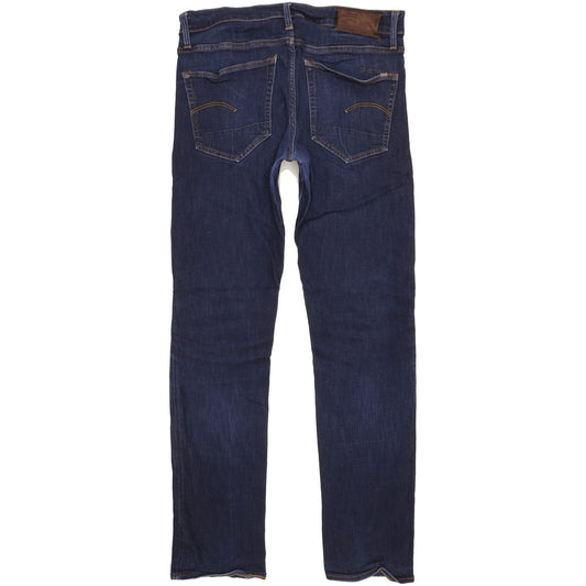 G-Star 3301 Men Blue Straight Slim Jeans W32 L33