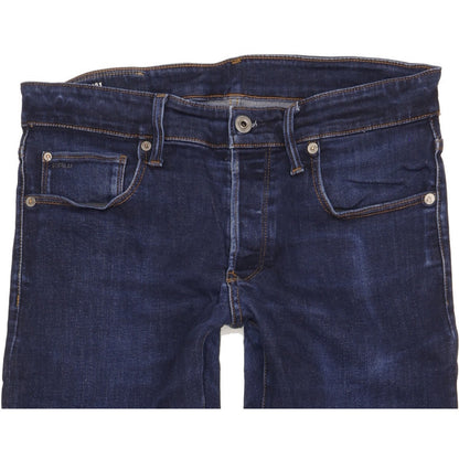 G-Star 3301 Men Blue Straight Slim Jeans W32 L33