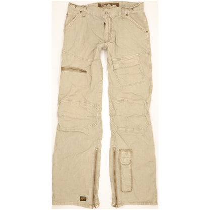 G-Star Army Elwood Men Beige Bootcut Regular Trousers W32 L35