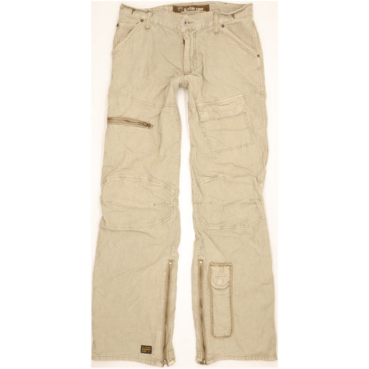 G-Star Army Elwood Men Beige Bootcut Regular Trousers W32 L35