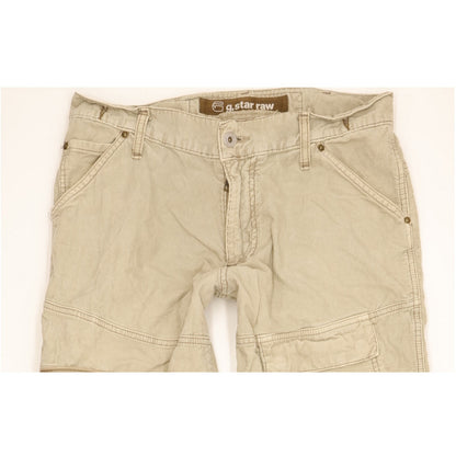 G-Star Army Elwood Men Beige Bootcut Regular Trousers W32 L35