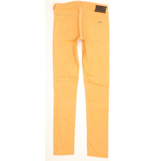 G-Star 3301 Super Women Orange Skinny Slim Stretch Jeans W26 L30