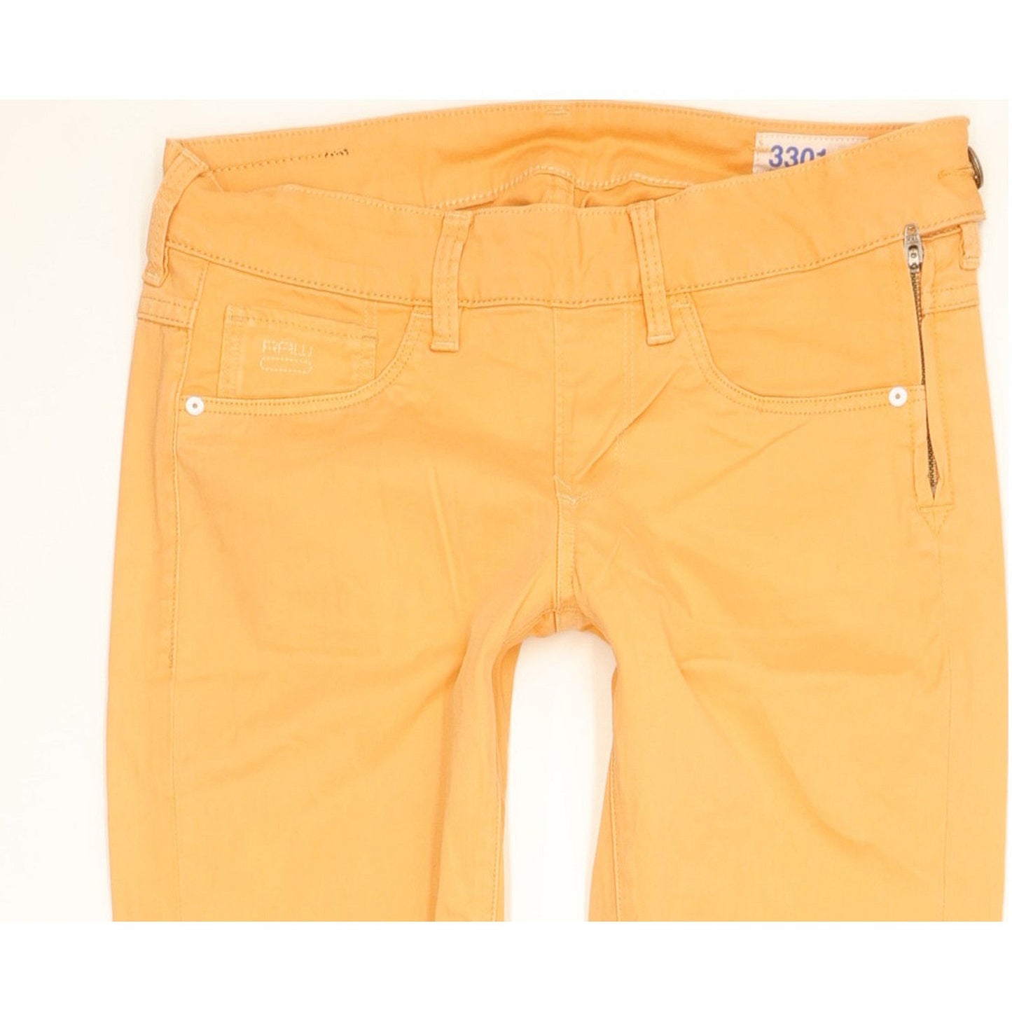 G-Star 3301 Super Women Orange Skinny Slim Stretch Jeans W26 L30