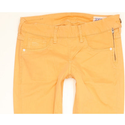 G-Star 3301 Super Women Orange Skinny Slim Stretch Jeans W26 L30