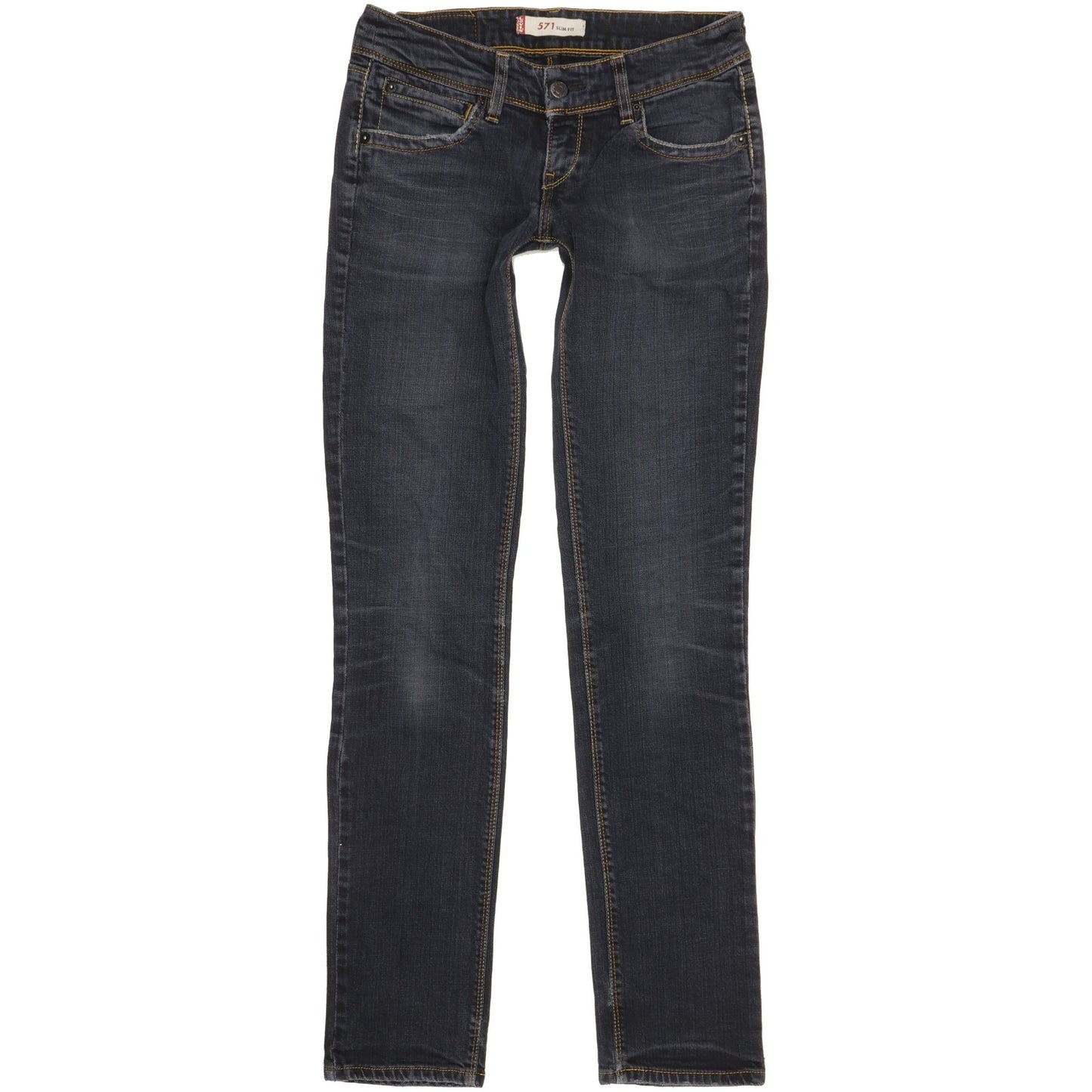 Levi's 571 Men Blue Straight Slim Stretch Jeans W28 L33