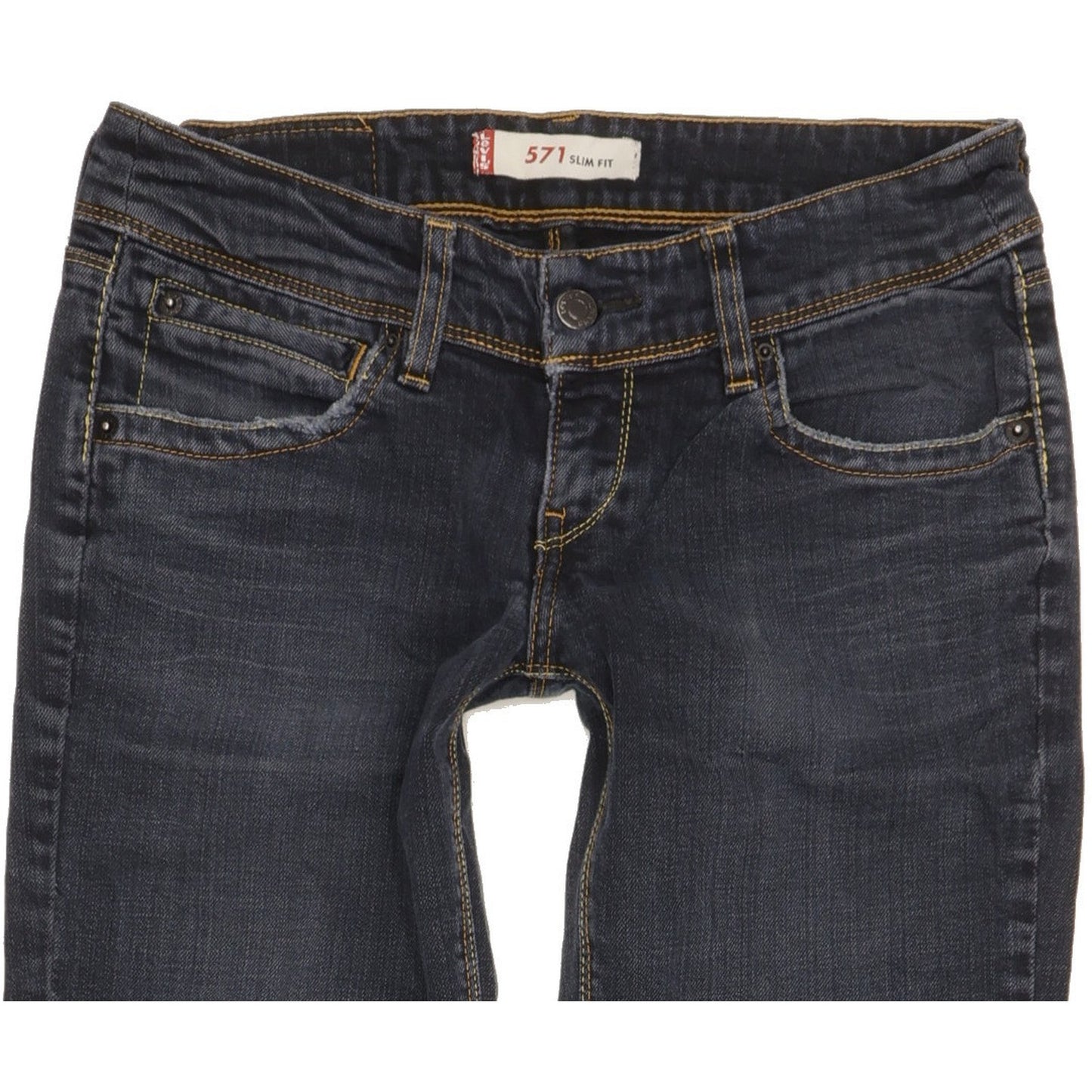 Levi's 571 Men Blue Straight Slim Stretch Jeans W28 L33