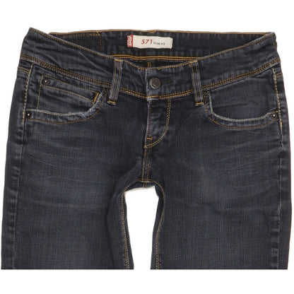 Levi's 571 Men Blue Straight Slim Stretch Jeans W28 L33